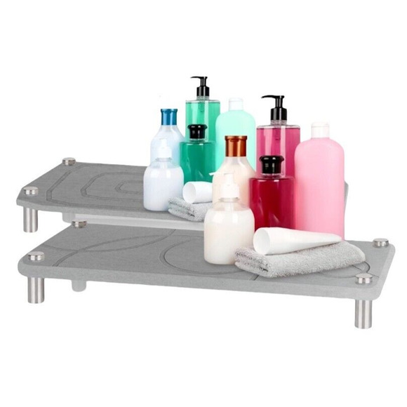 2 PACK Instant Dry Sink Caddy Kitchen Sink Organizer with Stainless Steel Feet - Picture 1 of 4
